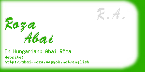 roza abai business card